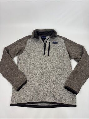 Patagonia Heather Brown Quarter-Zip Pullover sweatshirt Size Medium